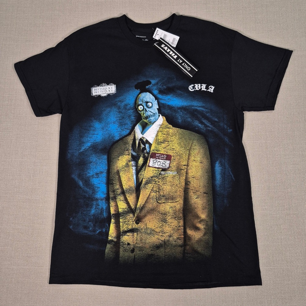 CVLA Beetlejuice Bob Shrunken Head Graphic T-Shirt Mens Size M Black LC800742